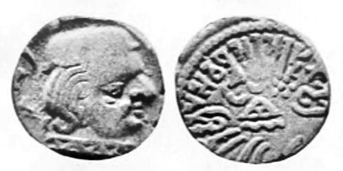 Coin of Western Kshatrapa Visvasena