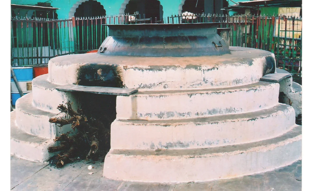 Cauldron kept inside