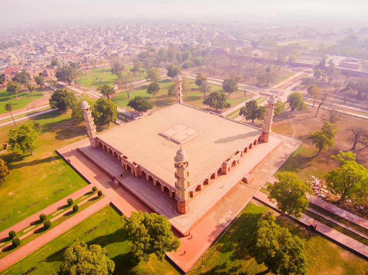 Aerial view of the tomb
