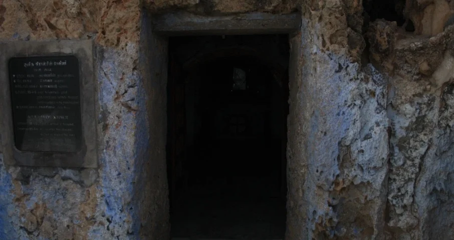 The cave where St Francis Xavier stayed