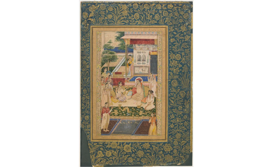 Jahangir and Prince Khurram with Nur Jahan