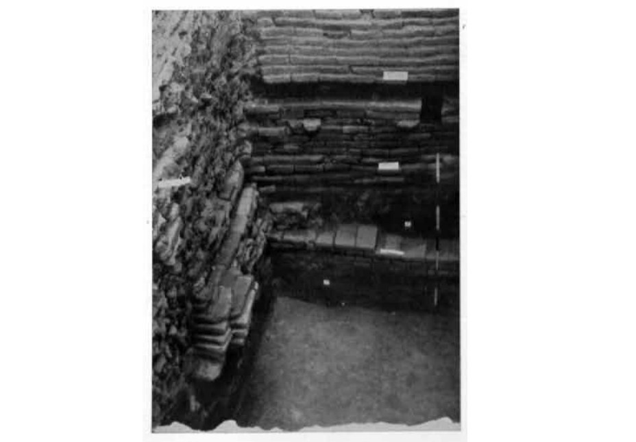 The Fortification Wall at Shyamlaji with earlier structures below