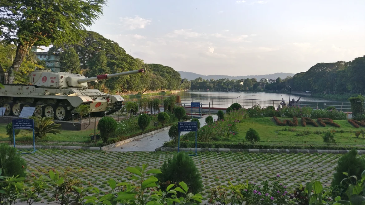 War Memorial on the north bank of Digholi Pukhuri