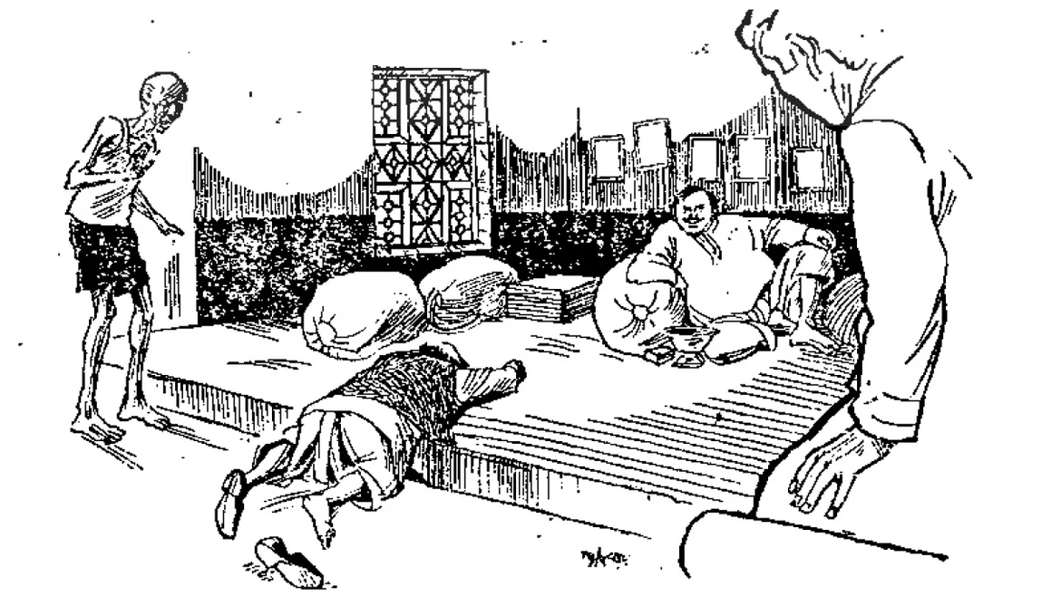 Maganlal Meghraj - Feluda’s Arch Nemesis (Seated on Gaddi)