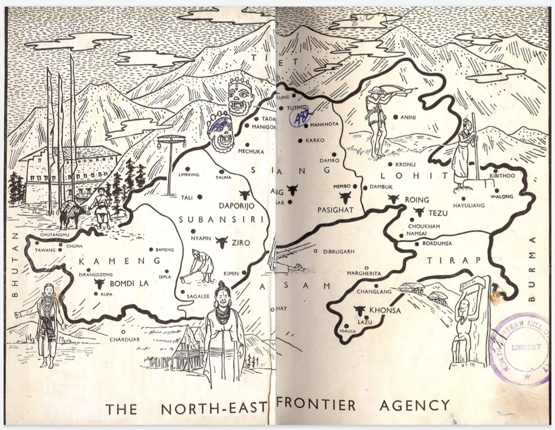 Map of NEFA in Elwin’s book