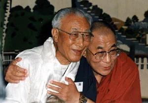 Norbu with his brother, the 14th Dalai Lama