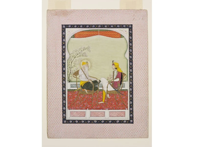 Maharaja Ranjit Singh with Hira Singh Dogra
