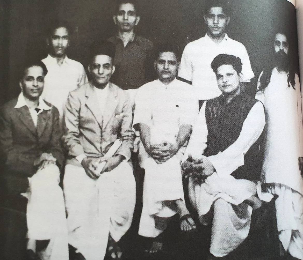 VD Savarkar (second from left) with Nathuram Godse (sitting to his left)