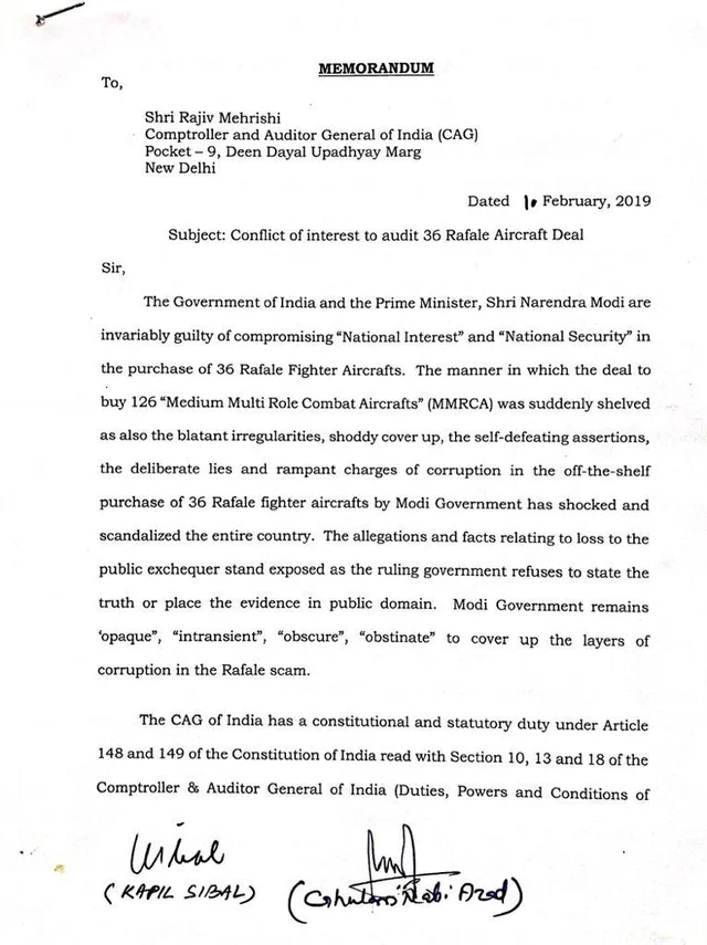 Congress accuses CAG Mehrishi of conflict of interest, demands he recuses himself from Rafale deal report