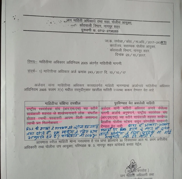 आरएसएस की शस्त्र पूजाः नागपुर पुलिस को नहीं पता, संघ के पास हैं कितनी बंदूकें और तलवारें