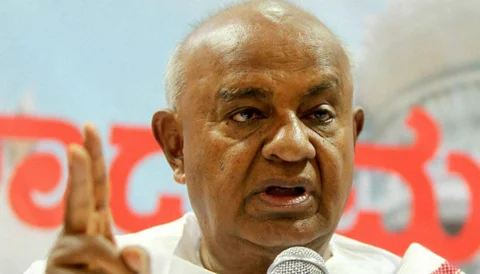 ಜೆಡಿಎಸ್ ರಾಷ್ಟ್ರಾಧ್ಯಕ್ಷ ಎಚ್. ಡಿ. ದೇವೇಗೌಡ. 