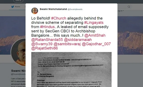 ‘ಲಿಂಗಾಯತರ ಮತಾಂತರ’: ಸುಳ್ಳು ಸುದ್ದಿಯ ಹೊಸ ಅವತಾರ!