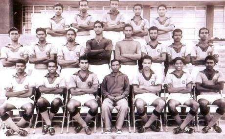 1950ರಲ್ಲಿ ಭಾರತದ ಫೂಟ್ಬಾಲ್ ತಂಡ.