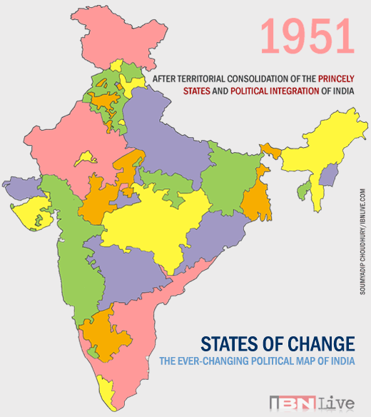 ಭಾರತದ ರಾಜ್ಯಗಳು ಮತ್ತು ಅವು ಅಸ್ಥಿತ್ವಕ್ಕೆ ಬಂದ ಕಾಲಮಾನ. 