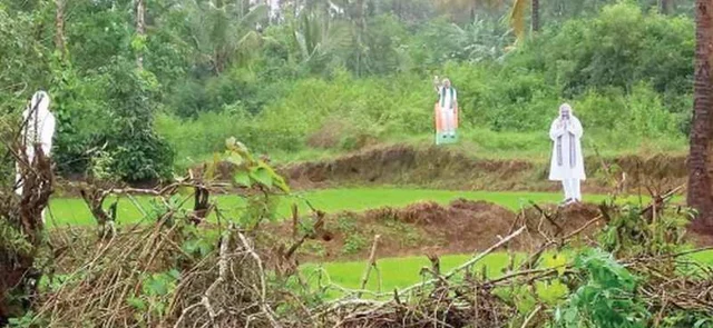 ಬೆಳೆ ಕಾಯುತ್ತಿರುವ ಬಿಜೆಪಿ ನಾಯಕರು / 