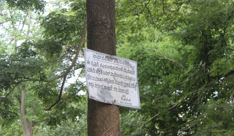 ಜೆಎಸ್ಎಸ್ ಆಸ್ಪತ್ರೆಯ ಪಕ್ಕದಲ್ಲಿಯೇ ಕಾಣಸಿಗುವ ವೆಂಕಟೇಶ್ ಜಮೀನಿನ ಫಲಕ. 