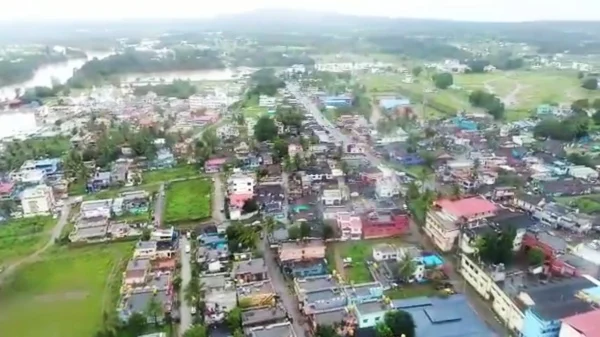 ಡ್ರೋಣ್ ಕಣ್ಣಲ್ಲಿ ಕುಶಾಲನಗರದ ಒಂದು ಚಿತ್ರ