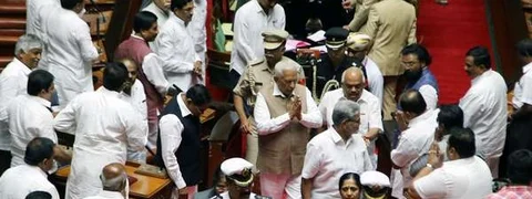ಬಜೆಟ್ ಅಧಿವೇಶನದಲ್ಲಿ ‘ಬಹುಮತ’ದ ಗದ್ದಲ; ರಾಜ್ಯಪಾಲರ ಭಾಷಣಕ್ಕೆ ಬಿಜೆಪಿಯಿಂದ ಅಡ್ಡಿ