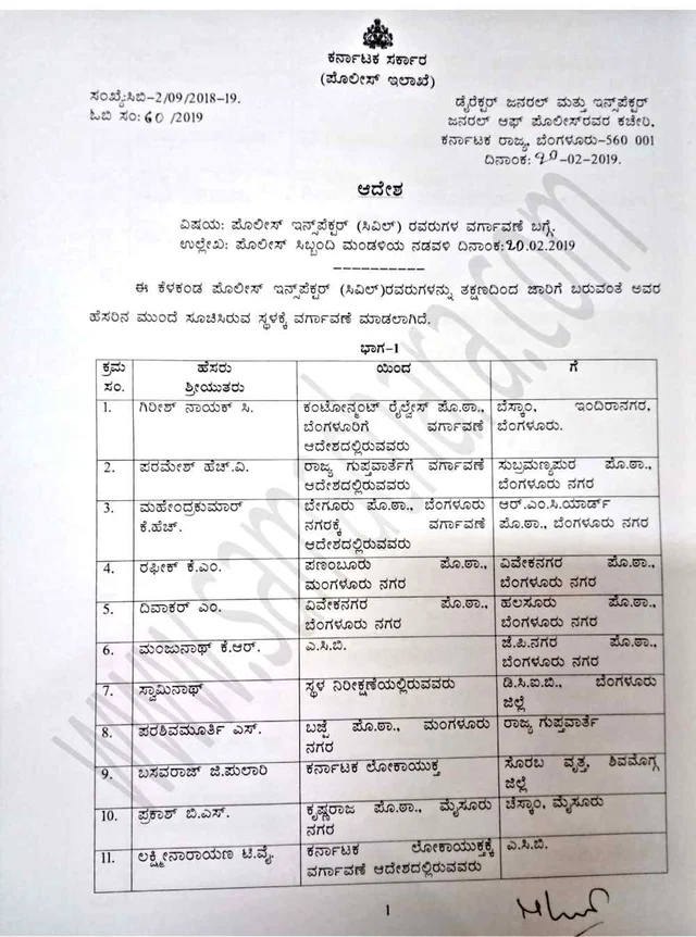 ಚುನಾವಣೆಗೂ ಮುನ್ನಾ ‘ಪೊಲೀಸ್ ಸರ್ಜರಿ’; 31 ಐಪಿಎಸ್, 26 ಡಿವೈಎಸ್ಪಿ, 93 ಪಿಐ ವರ್ಗಾವಣೆ