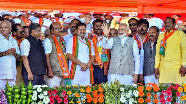 ಕರ್ನಾಟಕದ ಕಲಬುರ್ಗಿಯಲ್ಲಿ ಬಿಜೆಪಿ ಸಮಾವೇಶದಲ್ಲಿ ಪಾಲ್ಗೊಂಡಿದ್ದ ಪ್ರಧಾನಿ ಮೋದಿ.