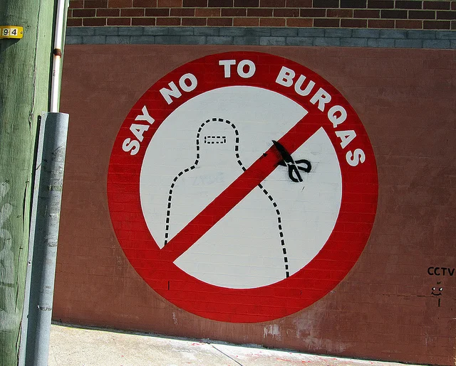 Principled tolerance in peril. A street sign.