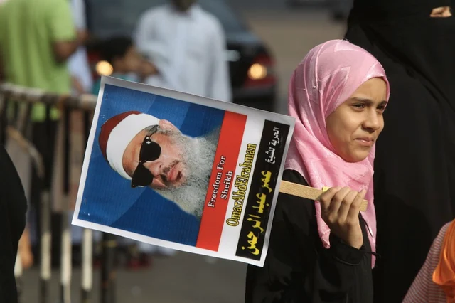 From a rally in Egypt calling for the release of Omar Abdel-Rahman, 2011 (KHALED DESOUKI/AFP/Getty Images)