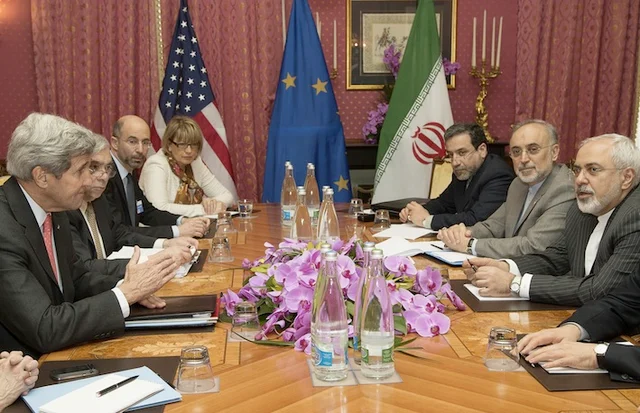 One of the many rounds of negotiations for the Iran nucear deal (BRIAN SNYDER/AFP/Getty Images)