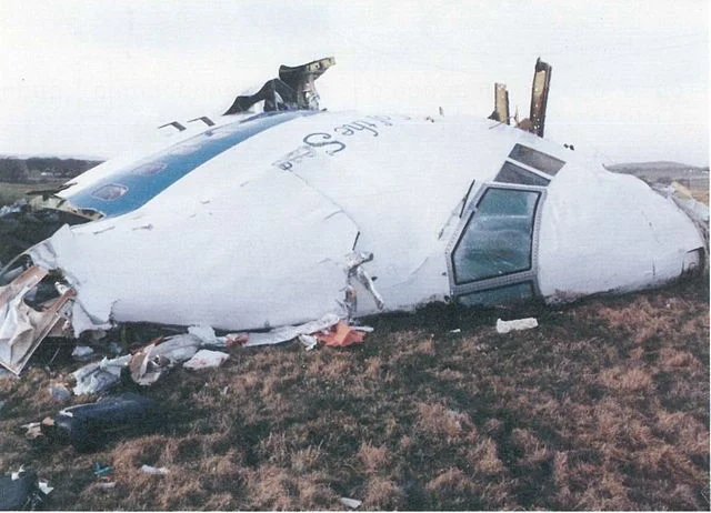 Wreckage of Pan Am Flight 103