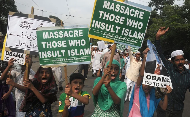A protest in Kolkata in 2012 (DIBYANGSHU SARKAR/AFP/GettyImages)