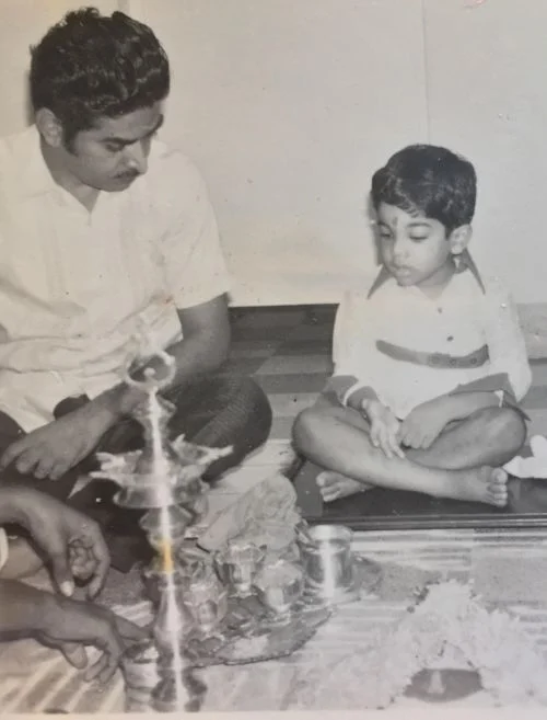 The author with his father.