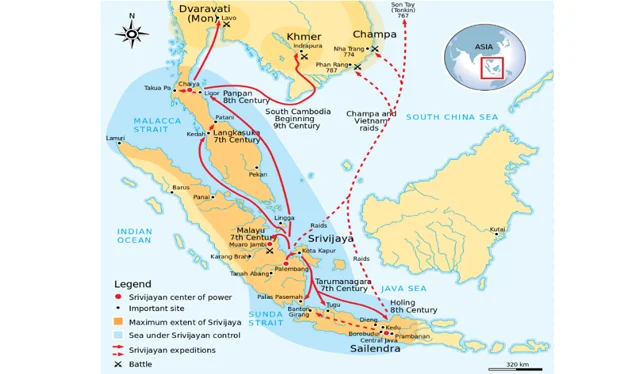 Srivijaya Empire. (Wikimedia Commons)