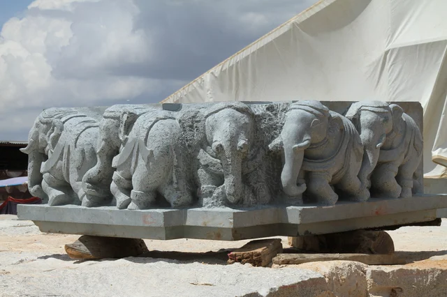 The first stone of the Gaja Tala of the Hoysala magnum opus in the making