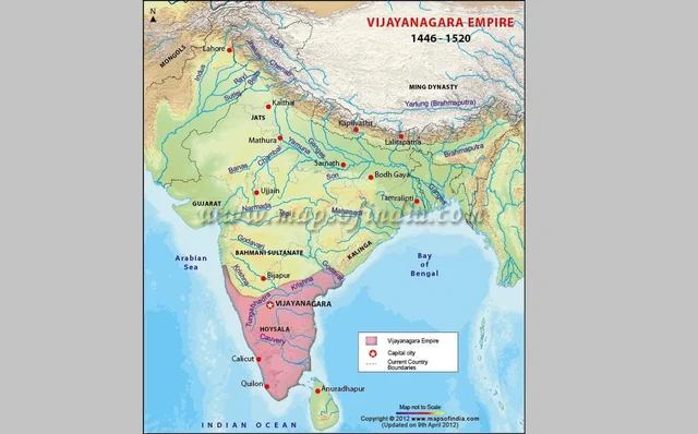Vijayanagara Empire under Krishnadevaraya (www.mapsofindia.com) 
