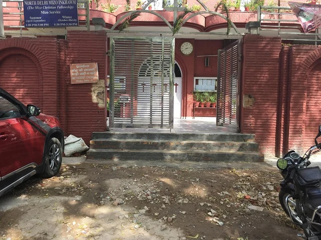 The church with encroachment removed. Photo clicked on March 26.