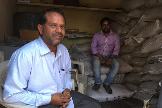 (Left) Suresh Chand (Right) Ravi Kumar, who owns a PDS outlet
