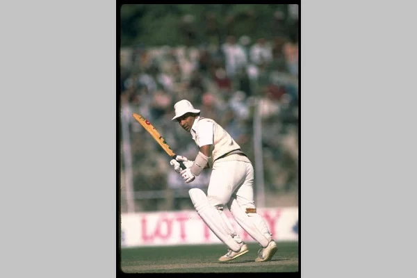Sunil Gavaskar flicks to leg during a test match against England. (Adrian Murrell/Allsport UK)