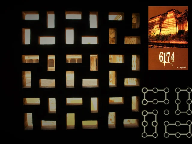 Sudhakar Kasturi found the Hemachandra-Fibonaaci pattern in this window of the Darasuram Temple.