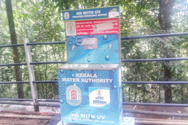 Provision of drinking water through reverse osmosis technology is a welcome relief for pilgrims. 