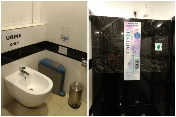 Bidets for women and sanitary napkin vending machines (Srikanth Ramakrishnan/Swarajya)