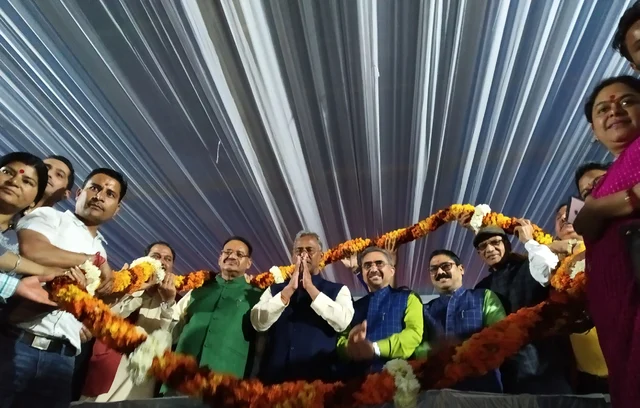 Chief Minister T S Rawat at a Jan Sabha in Dehradun