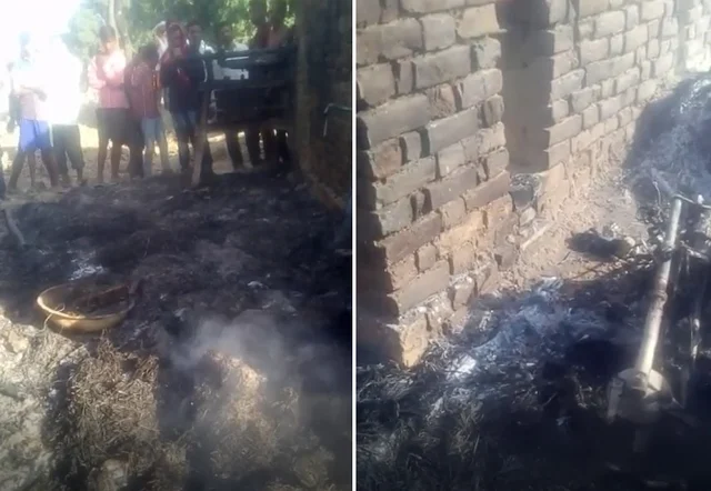 Screenshots from mobile-shot videos of the body on the morning of June 17