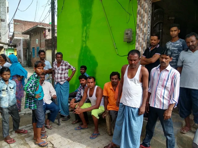 Members of Valmiki community in Peepalsana, Moradabad