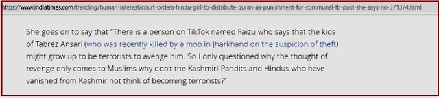 Excerpt from the article appearing on<i> indiatimes.com</i>