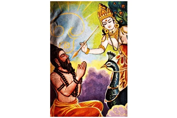 Arunagirinathar initiated into singing hymns by Murugan (‘Kalki’ cover, 1975)