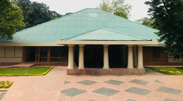 A closer view of the bungalow.