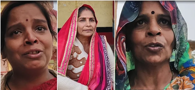 (From left to right) Umesh’s sister, Savitri and Saroj