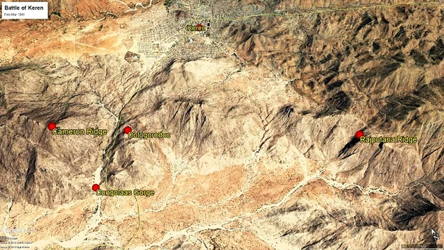 Map 3: The battle of Keren