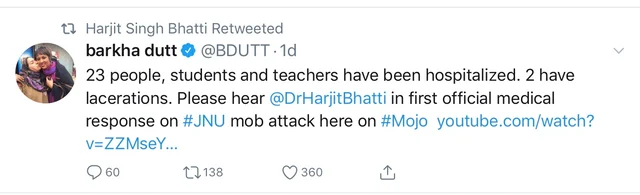 Doctor Who Told Media That Injuries Of ABVP Activists In JNU Were ‘Superficial’ Is Not Employed With AIIMS, Is A Congress Member