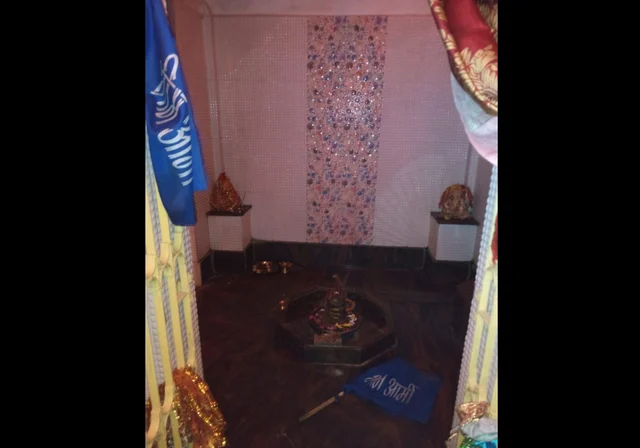 The temple with Bhim Army flags on 13 May. Picture shared by Birendra Ram