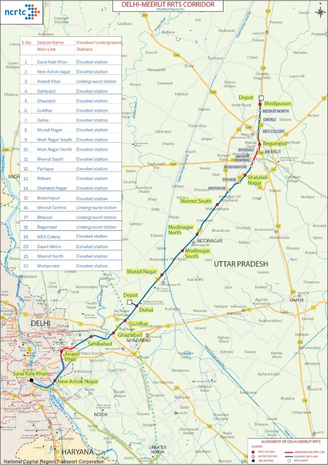 The corridor in a map.